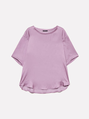 Blusa malva over fit in satin