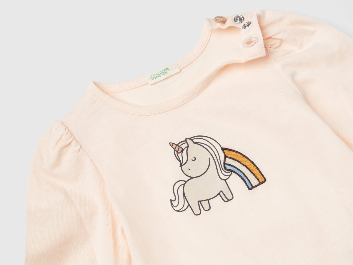 T-shirt manica lunga in cotone bio