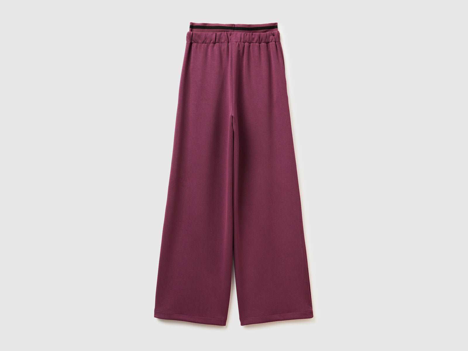Pantaloni ampi in Modal stretch da donna prugna 2 | Benetton Outlet