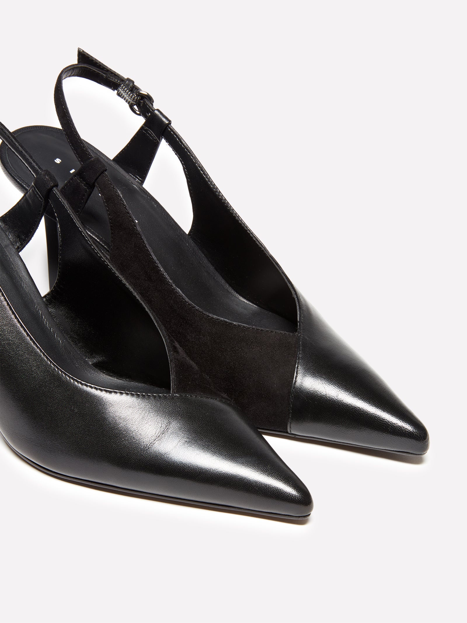 Slingback in 100% pelle da donna nero 3 | Sisley Outlet