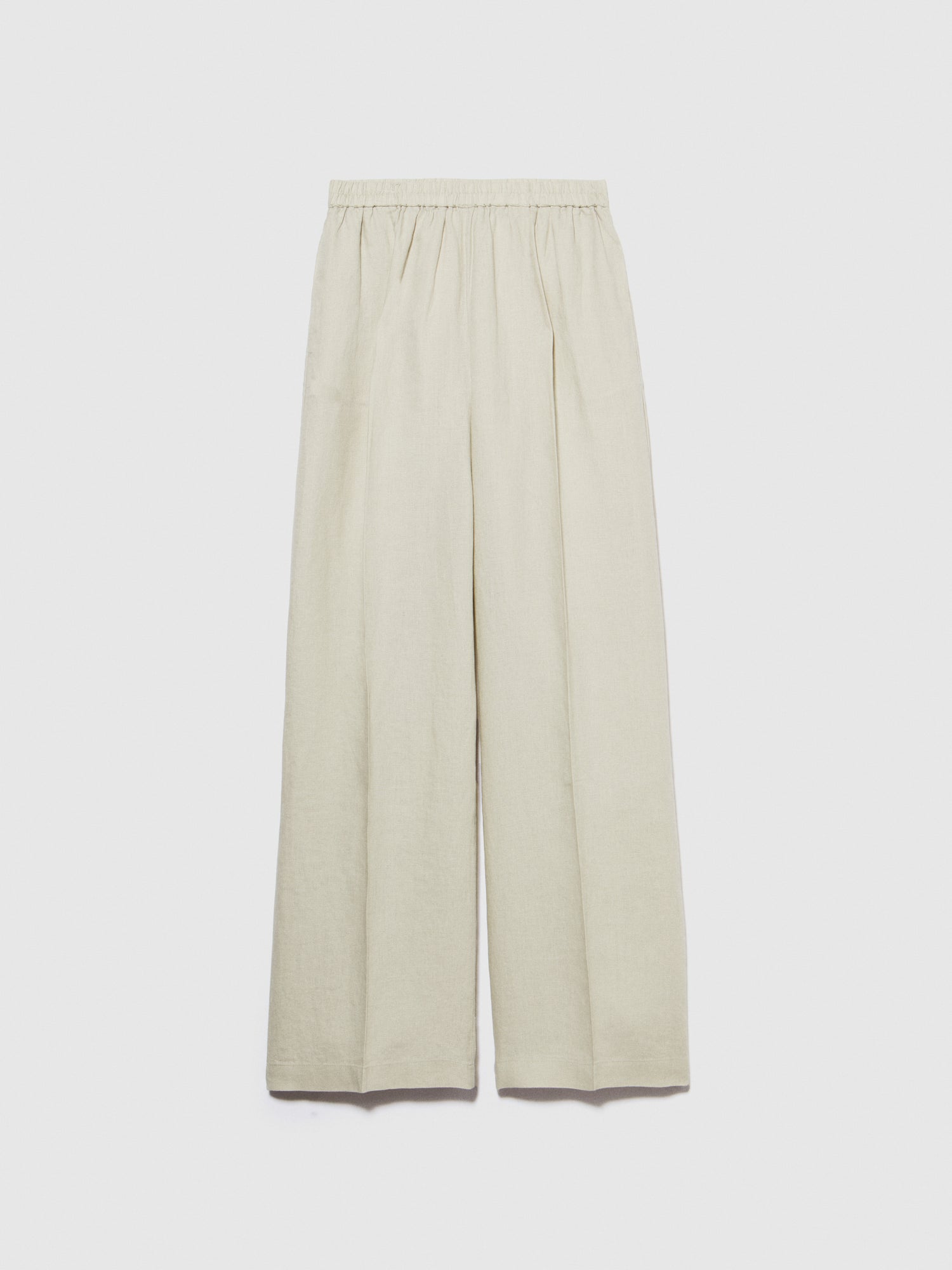 Pantaloni flare fit 100% lino da donna beige | Sisley Outlet