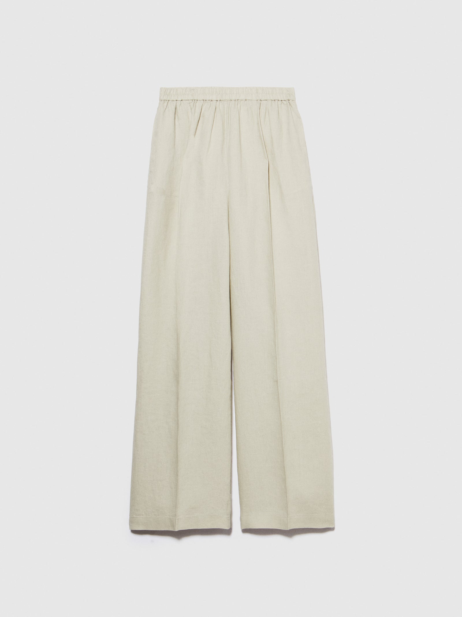 Pantaloni flare fit 100% lino da donna beige | Sisley Outlet