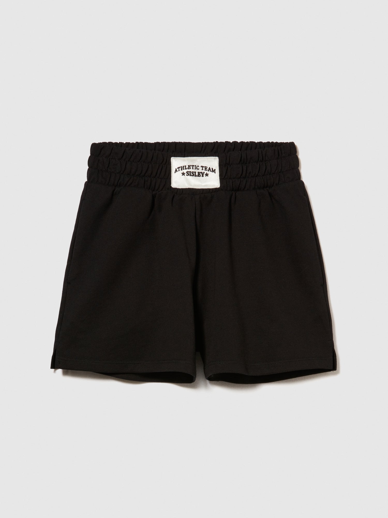 Shorts in felpa da bambina nero | Sisley young Outlet