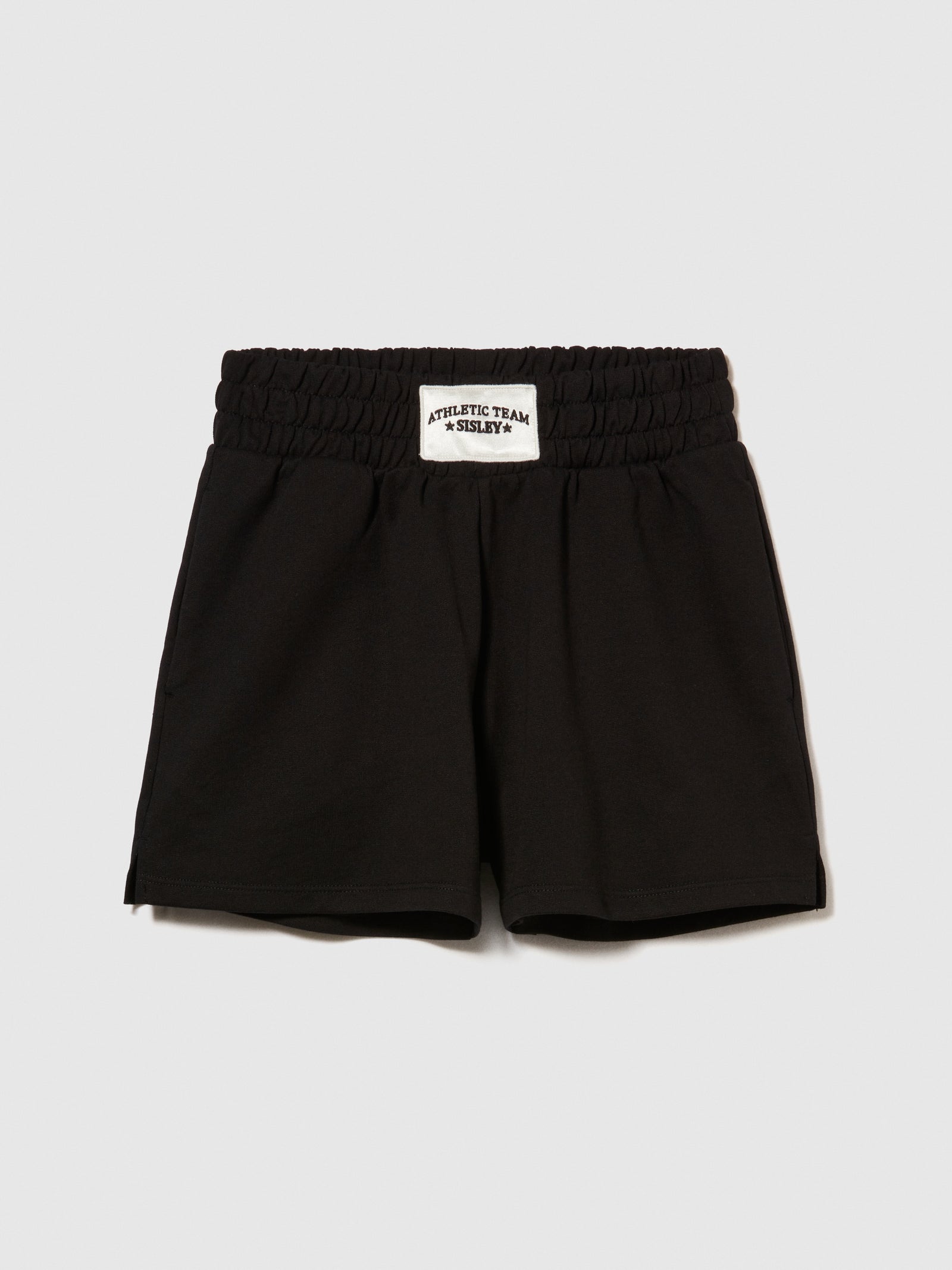 Shorts in felpa da bambina nero | Sisley young Outlet