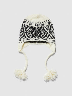 Cappello jacquard con trecce