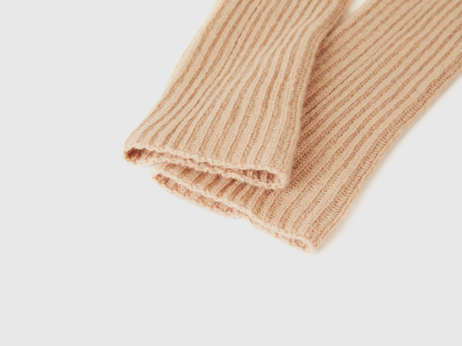 Manicotti in misto lana da donna cammello 3 | Benetton Outlet
