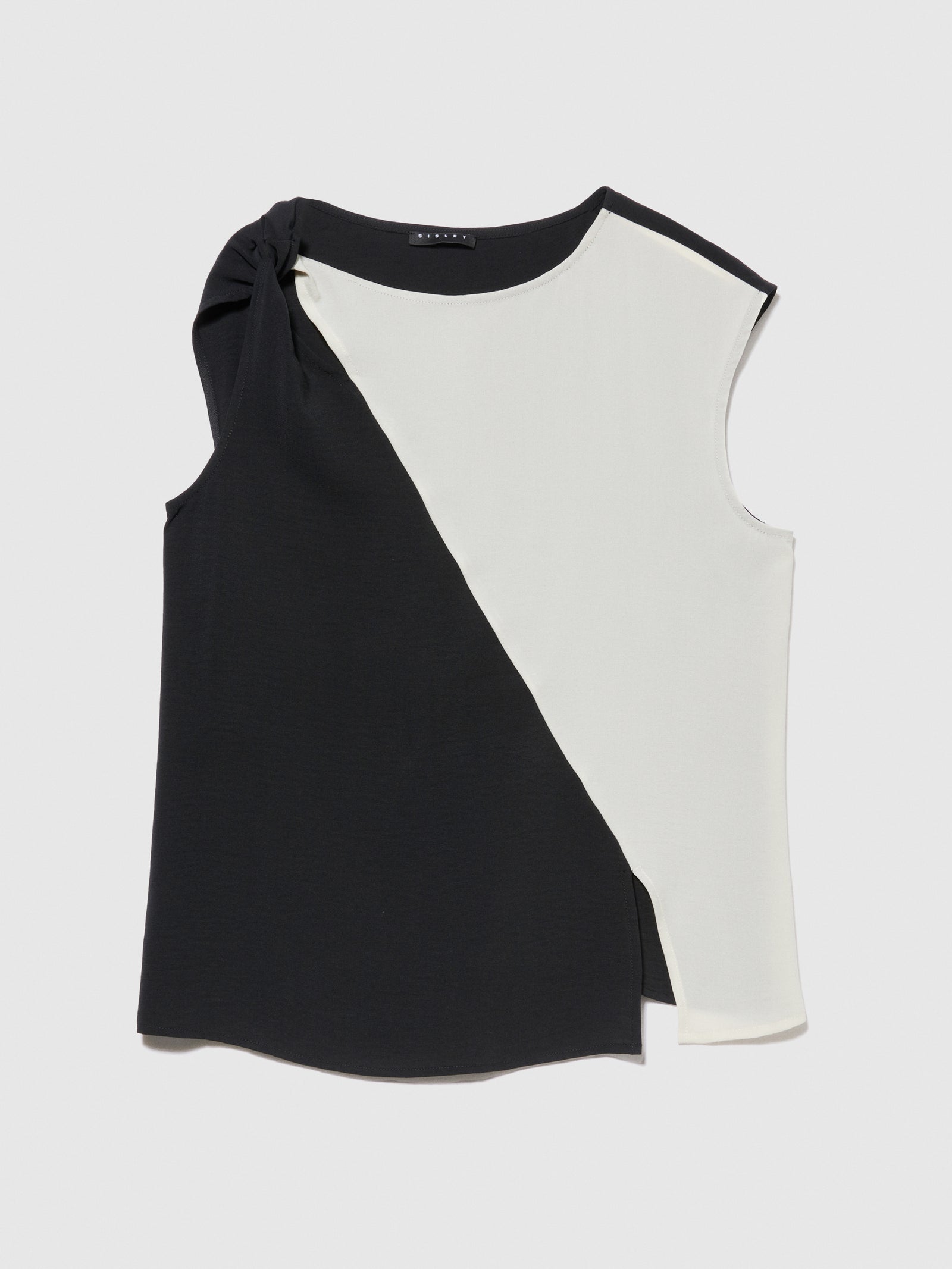 Top con torchon e spacco da donna multi-color | Sisley Outlet