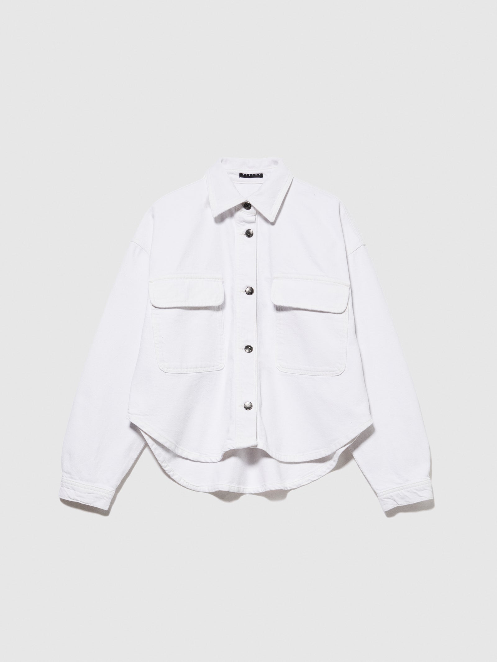 Camicia di jeans over da donna bianco | Sisley Outlet