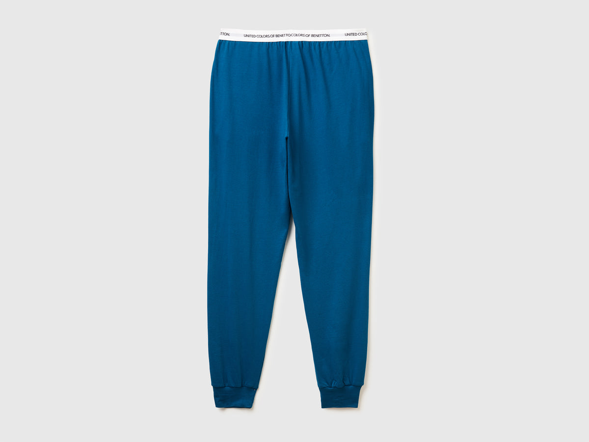 Pantaloni con elastico logato