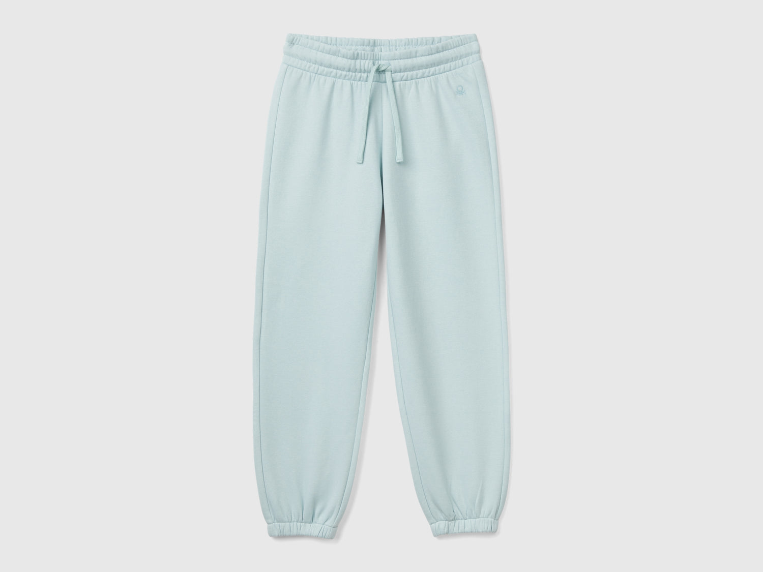 Joggers in felpa con coulisse da bambina verde acqua | Benetton Outlet