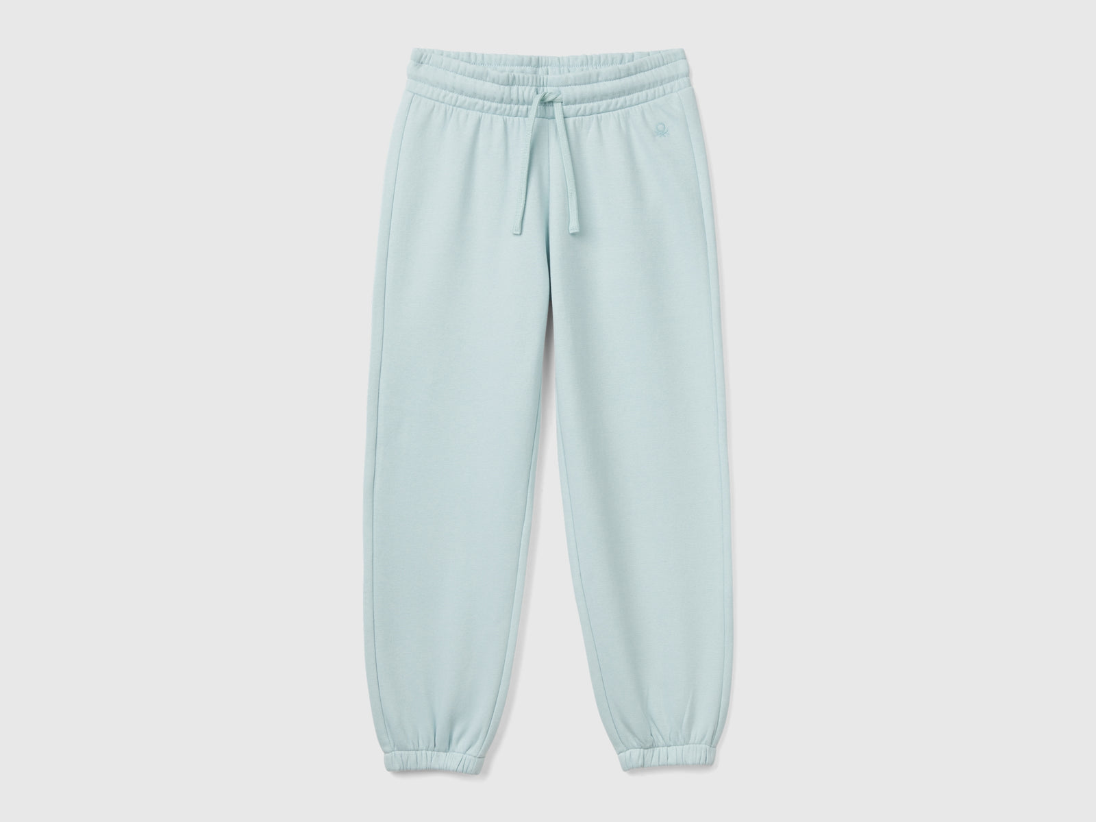 Joggers in felpa con coulisse da bambina verde acqua | Benetton Outlet