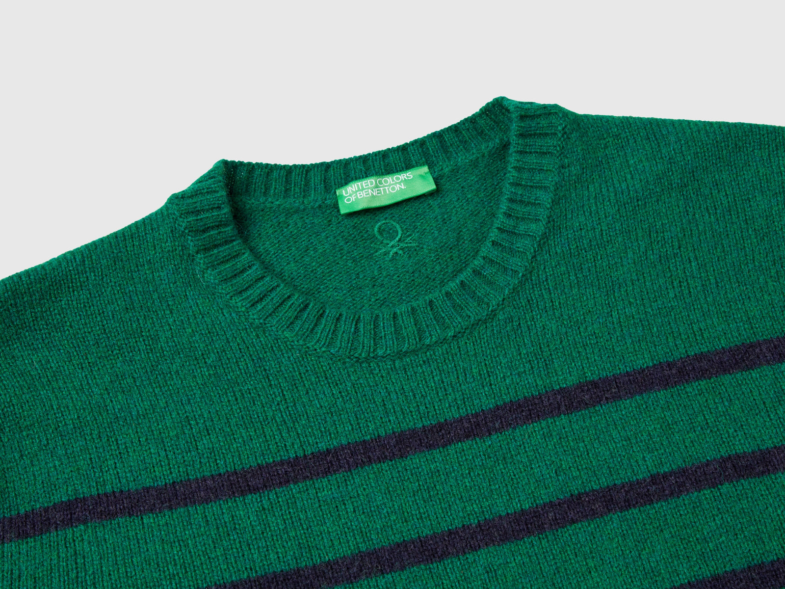 Maglia in pura lana Shetland da uomo verde scuro 3 | Benetton Outlet