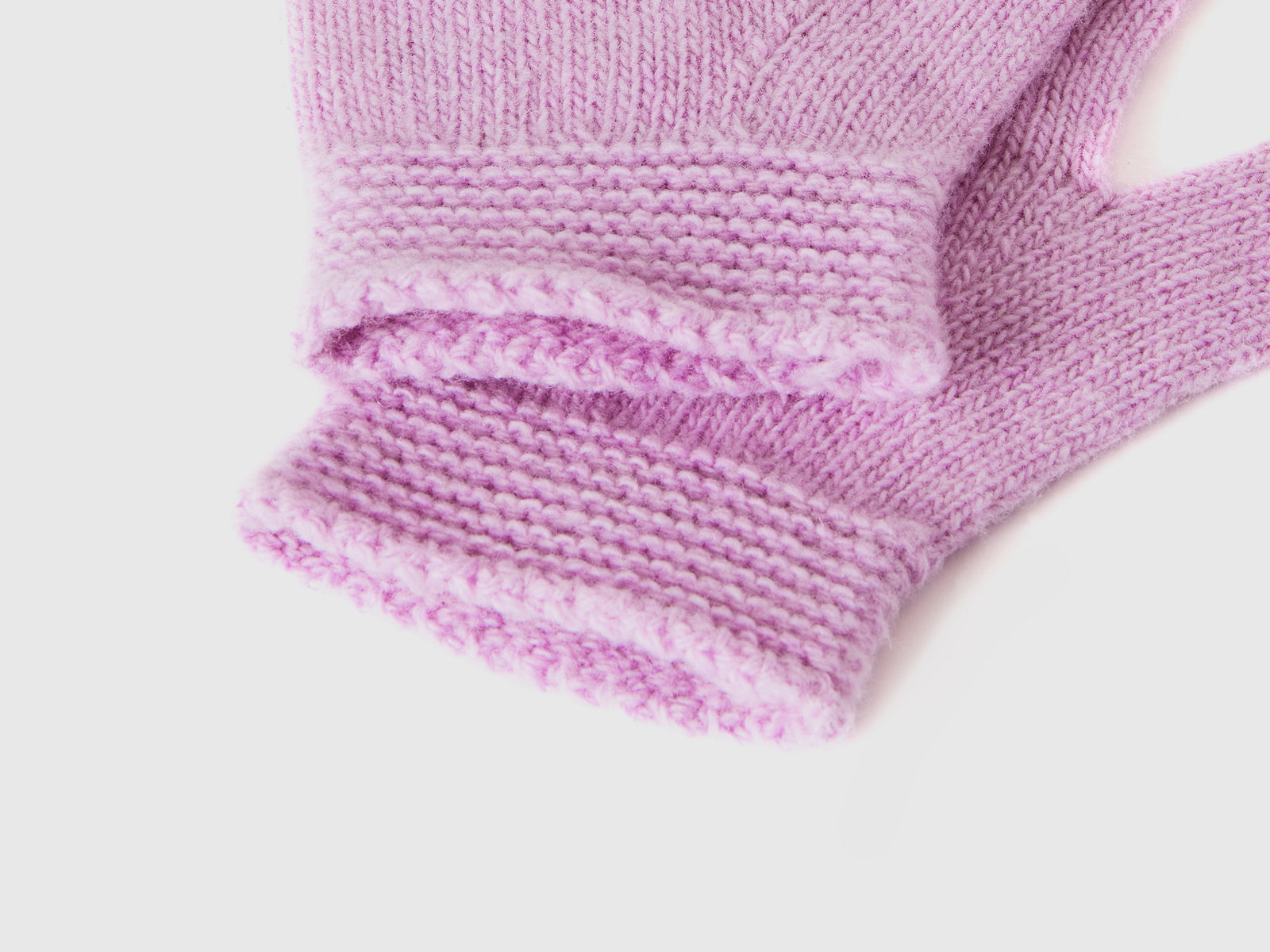 Guanti in misto lana stretch da bimbo lilla 3 | Benetton Outlet