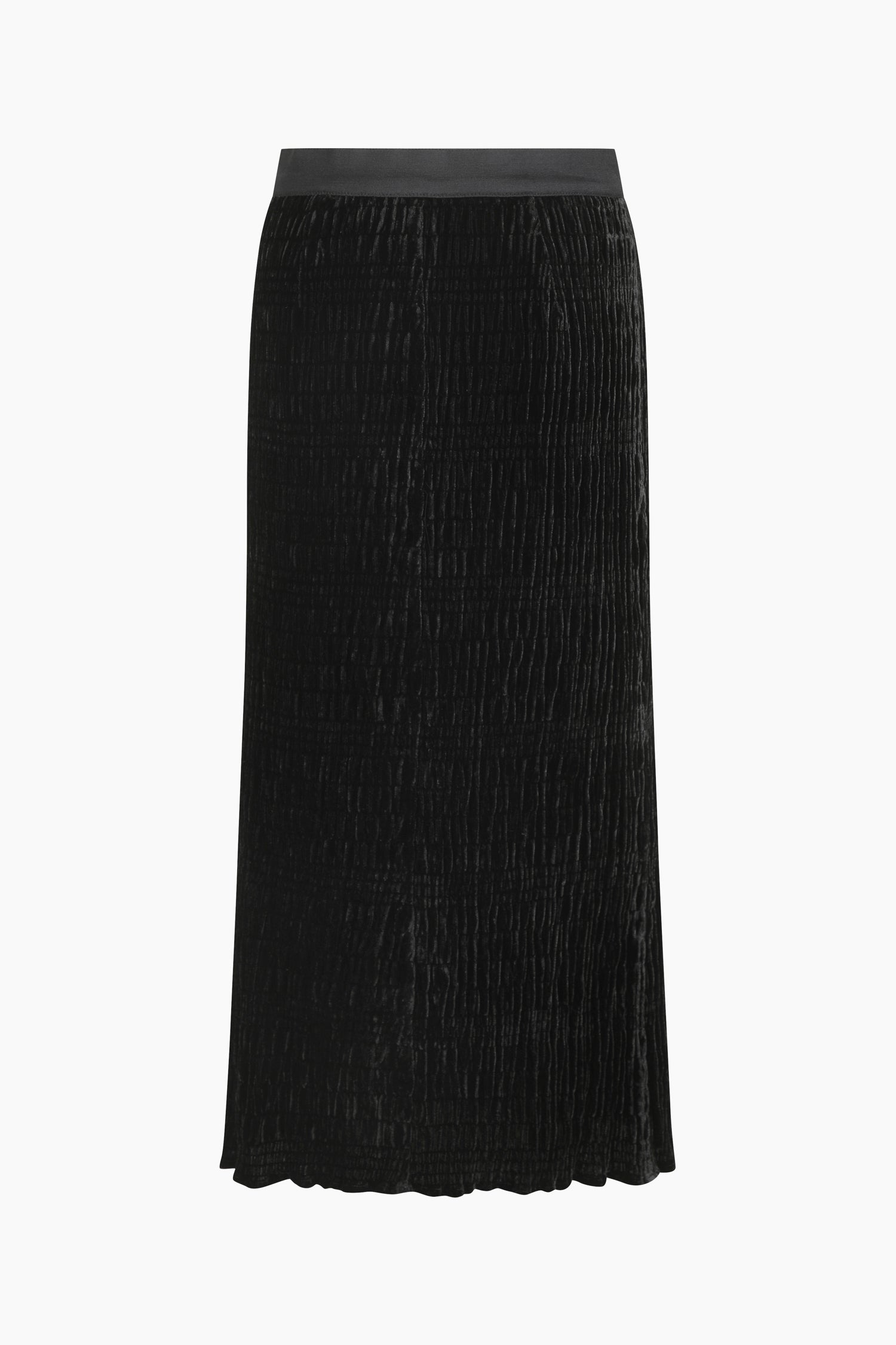Gonna lunga in velluto da donna nero 2 | Sisley Outlet