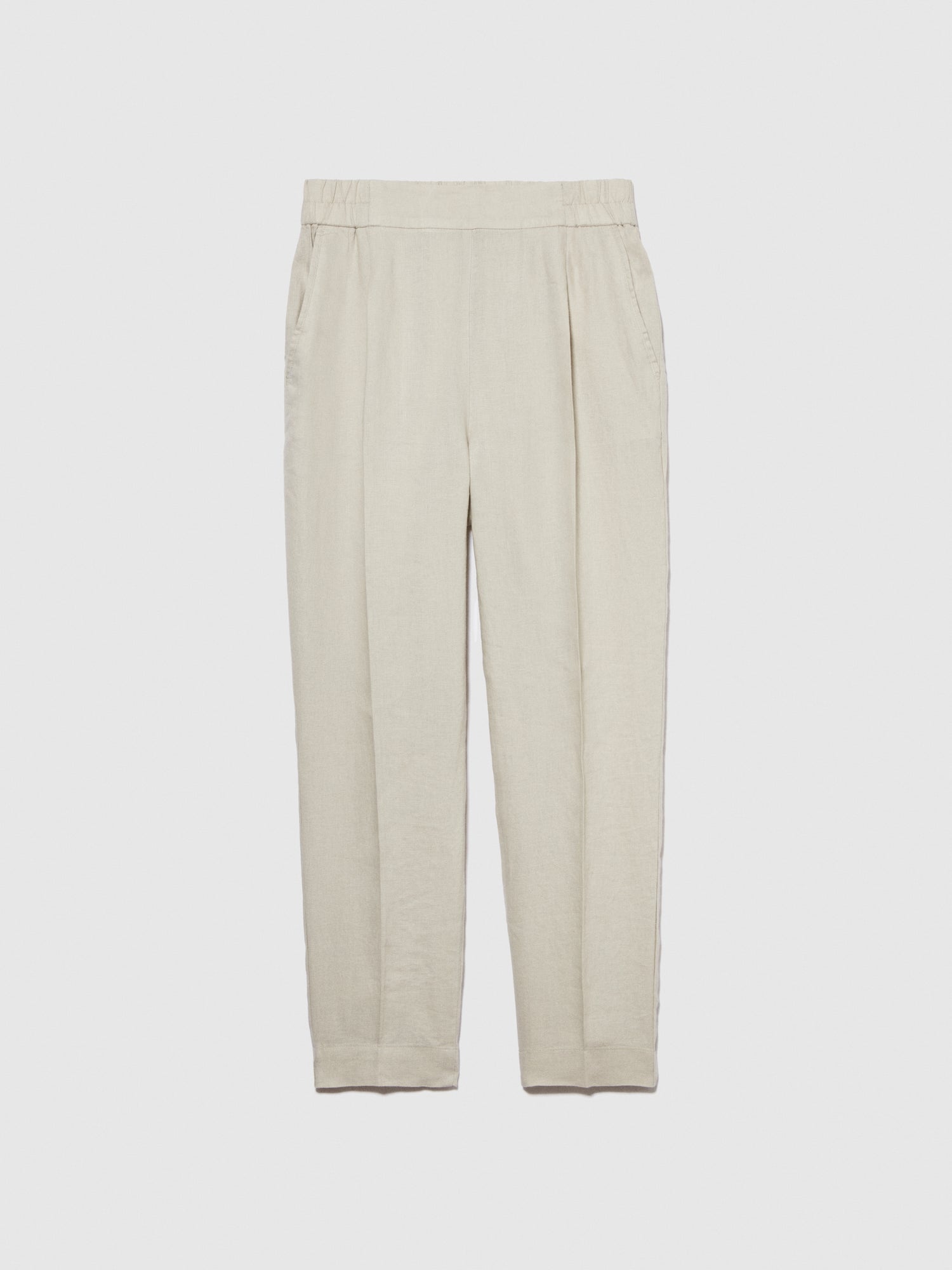 Joggers 100% lino da donna bianco panna | Sisley Outlet