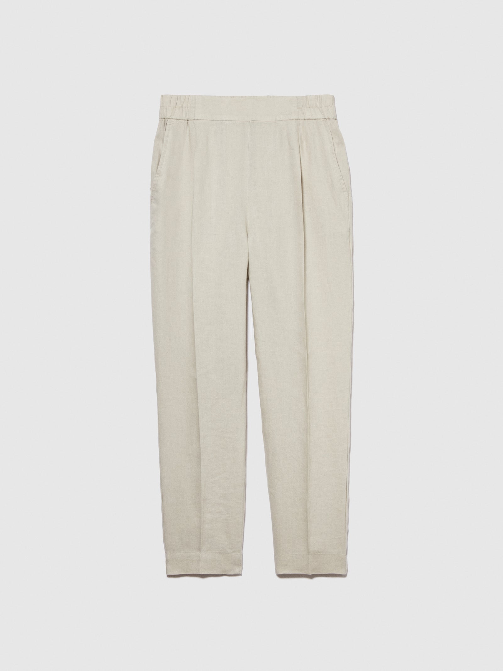 Joggers 100% lino da donna bianco panna | Sisley Outlet