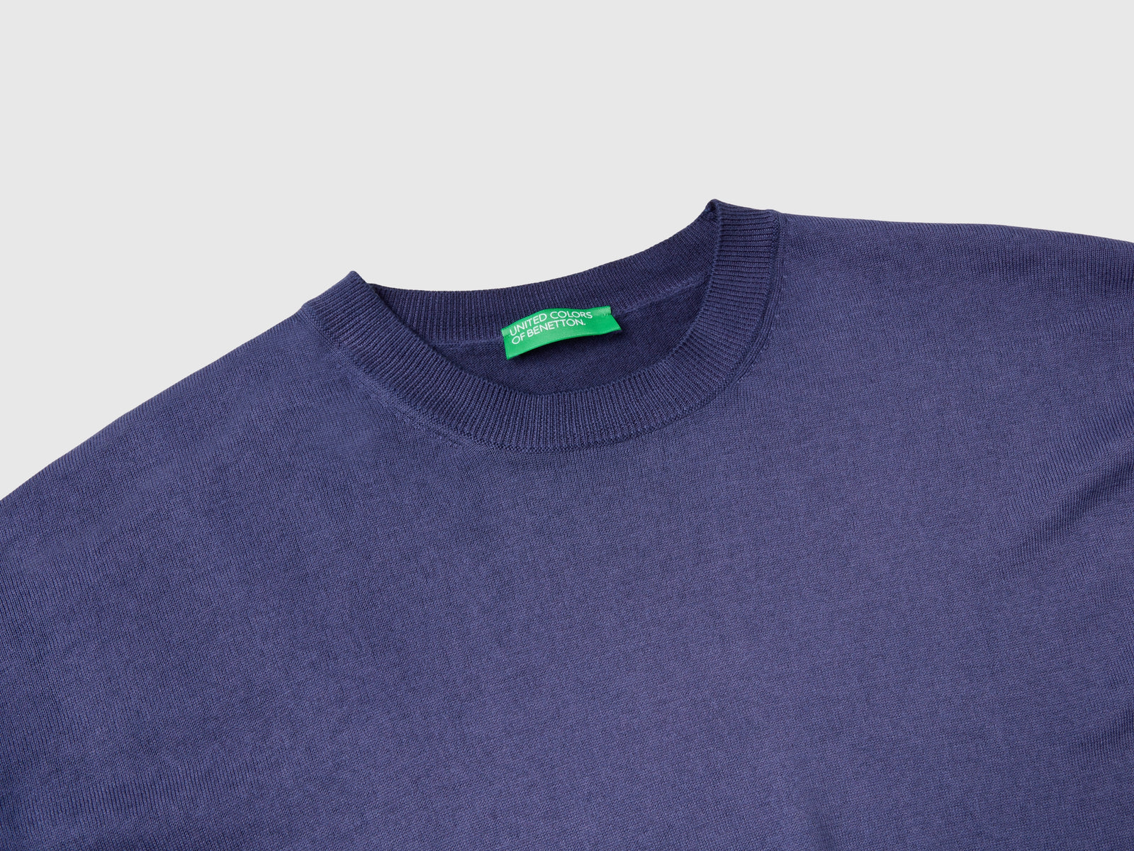 T-shirt in maglia over fit da uomo blu scuro 3 | Benetton Outlet