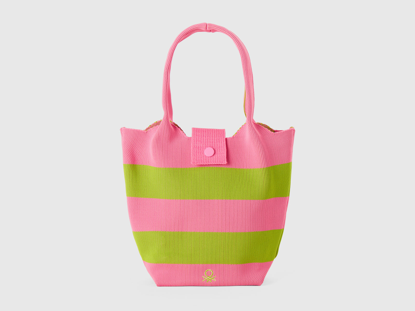 Shopping bag in maglia a righe da bimba multi-color | Benetton Outlet