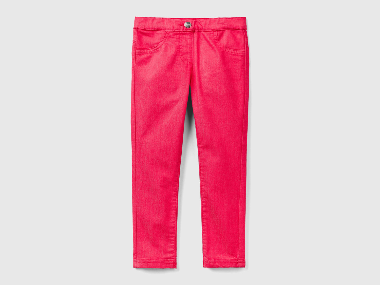 Jeggings in misto cotone stretch da bimba fucsia | Benetton Outlet