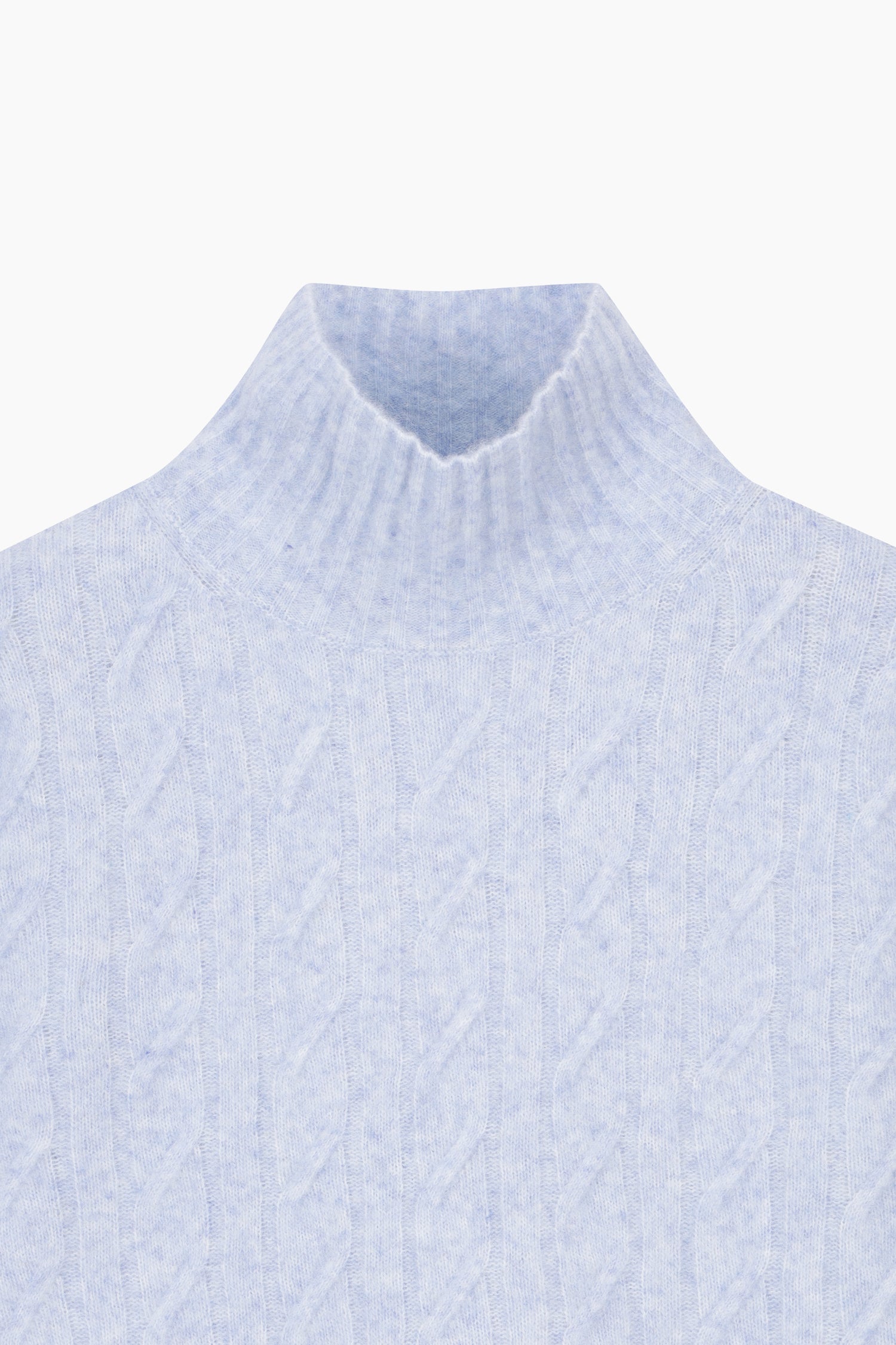 Maglia con trecce a collo alto da donna azzurro 3 | Sisley Outlet
