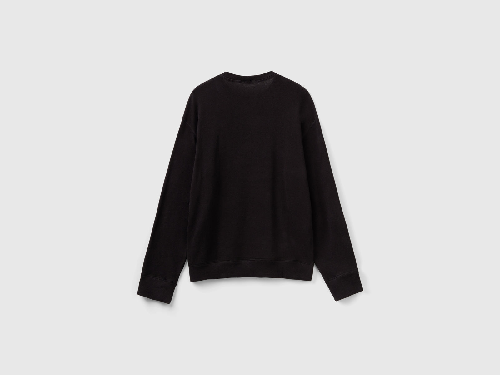 Maglia in caldo misto cotone stretch da uomo nero 2 | Benetton Outlet