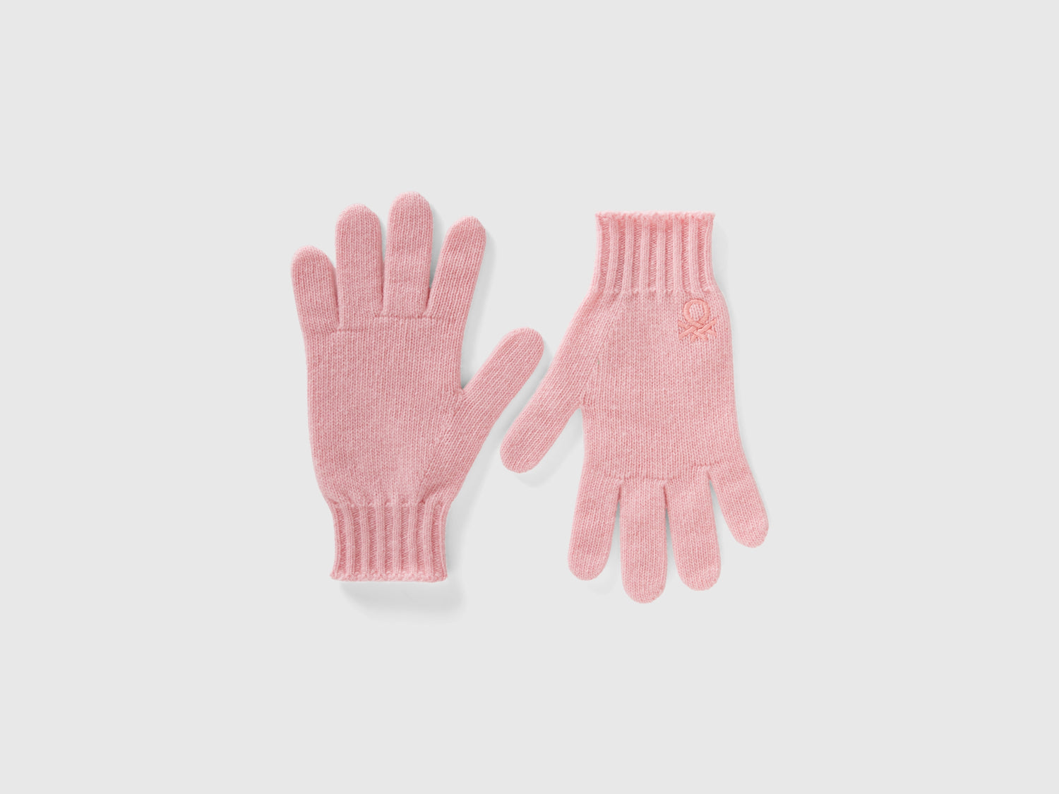 Guanti in misto lana stretch da bambino rosa | Benetton Outlet
