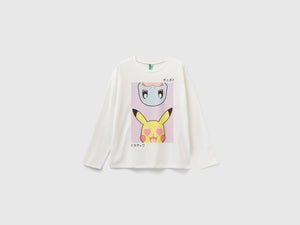 T-shirt Pokémon in cotone a fibra lunga