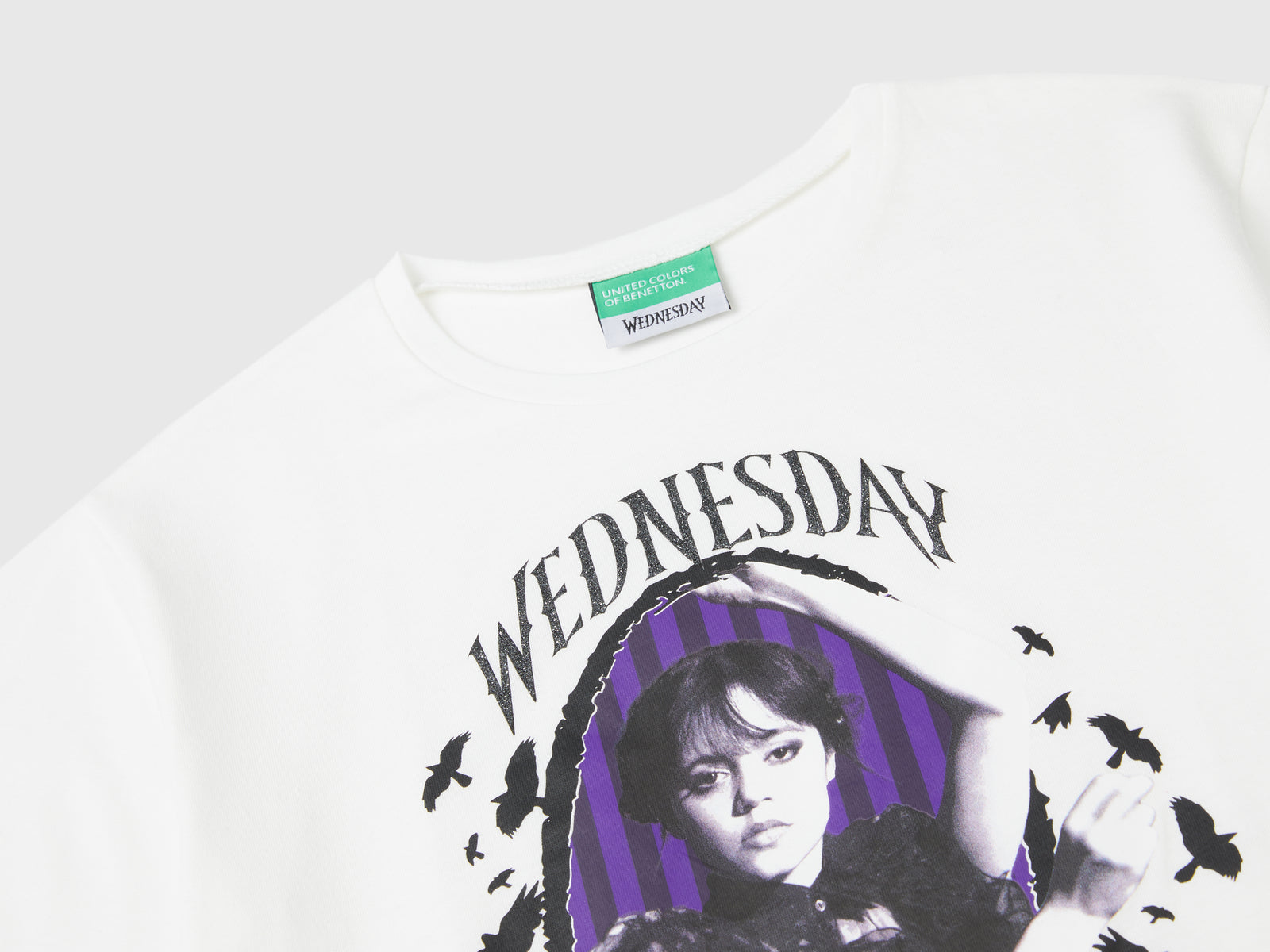 T-shirt Mercoledì Addams da bambina bianco 3 | Benetton Outlet