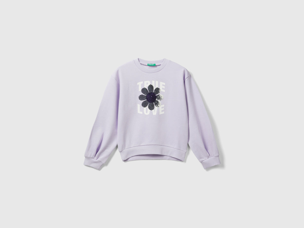 Felpa con paillettes reversibili