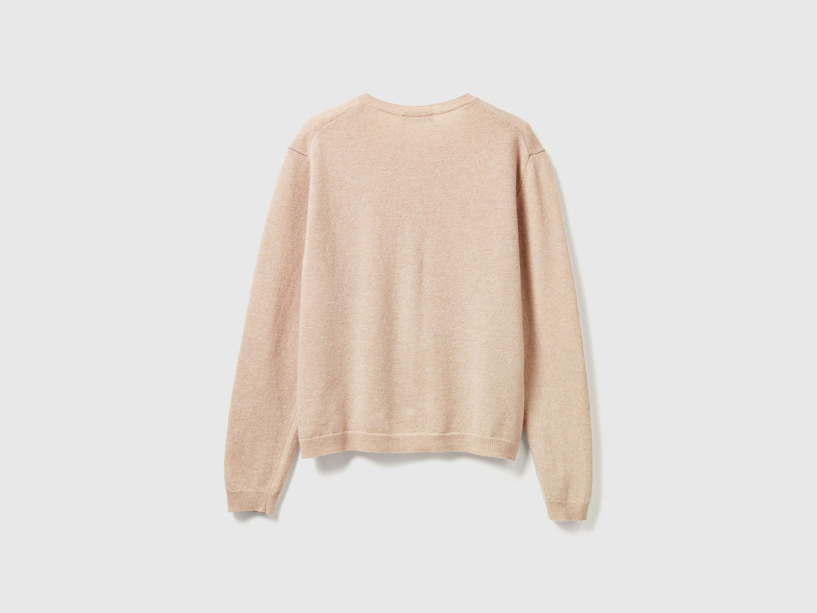 Cardigan in pura lana Merino da donna beige 2 | Benetton Outlet