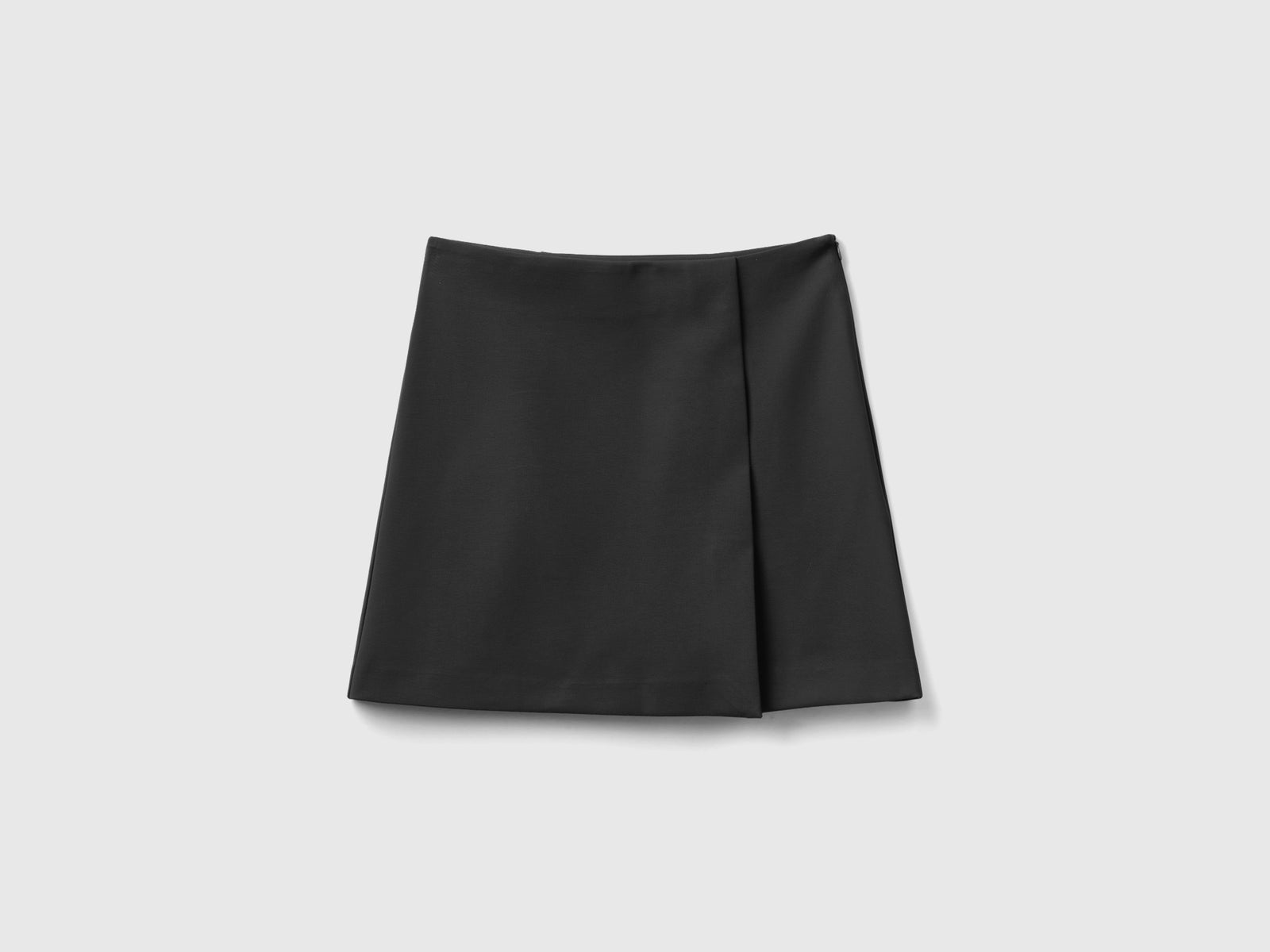 Minigonna in misto viscosa da donna nero | Benetton Outlet