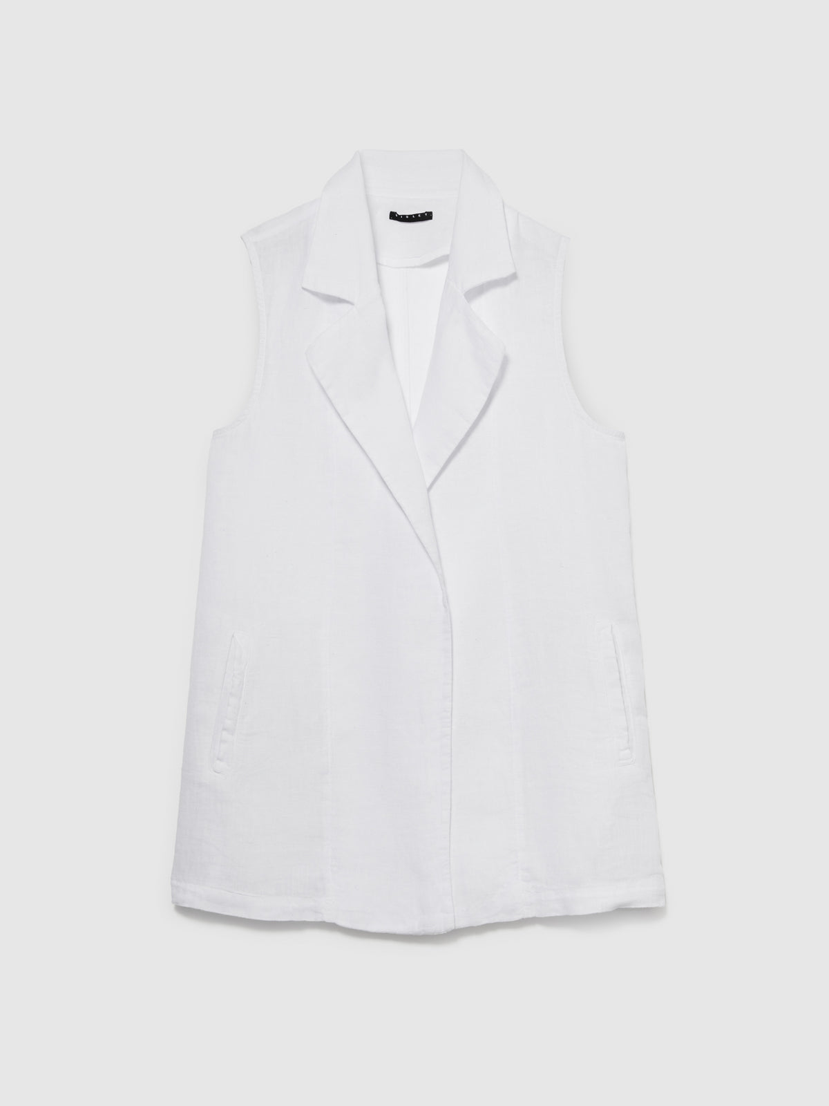 Gilet aperto 100% lino