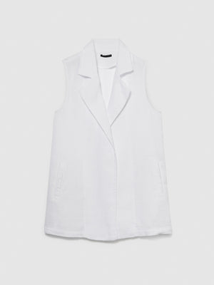 Gilet aperto 100% lino