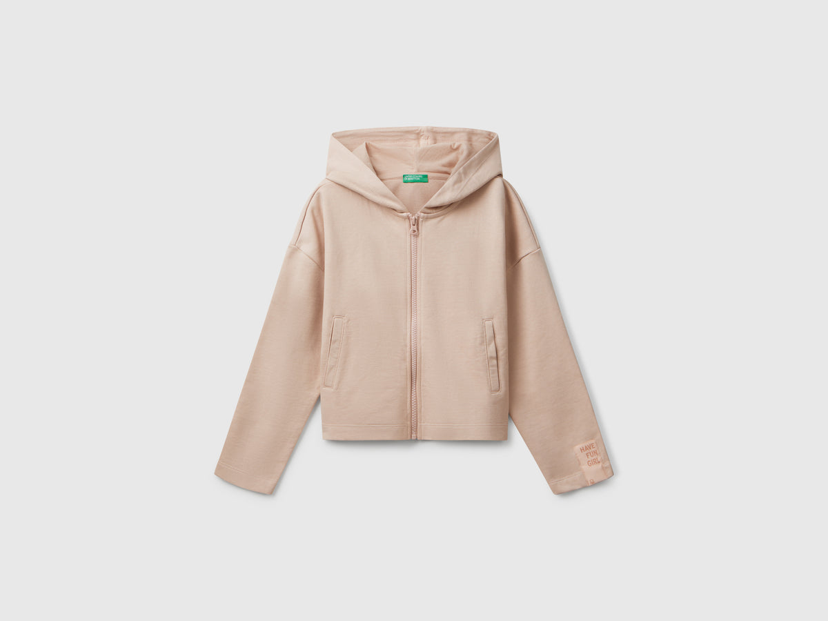 Felpa con zip e cappuccio
