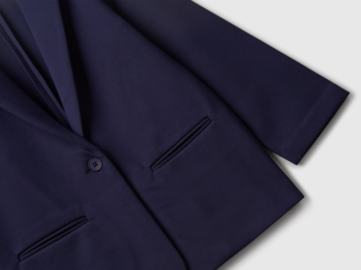 Blazer in misto viscosa stretch