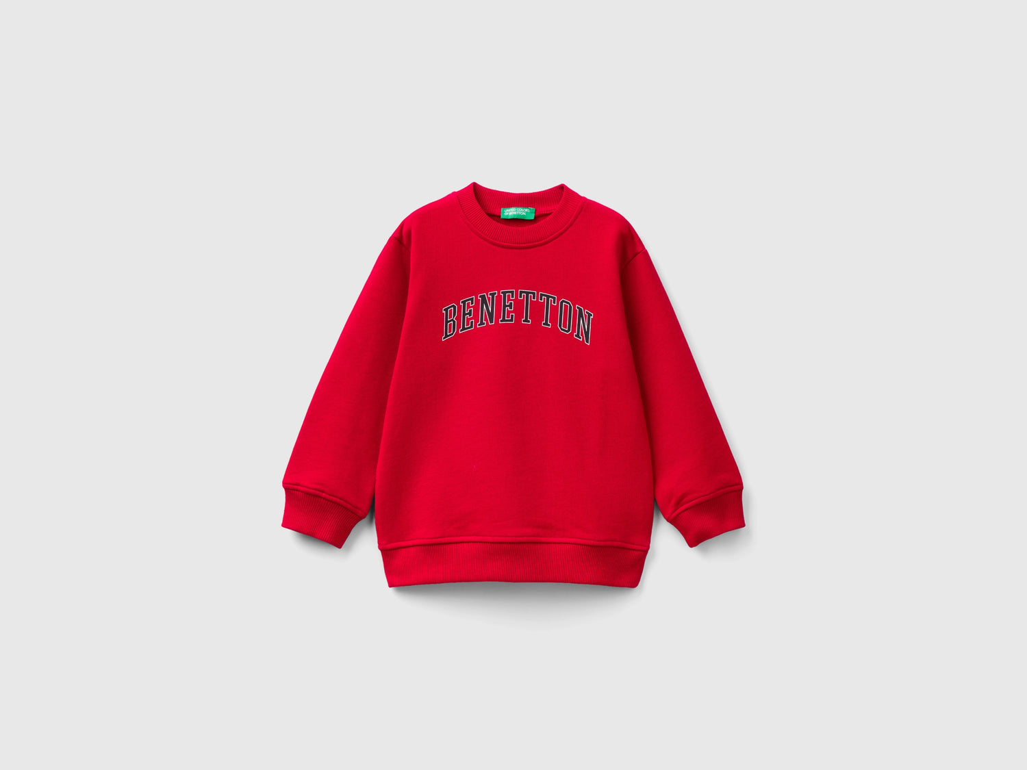 Felpa 100% cotone biologico da bimbo rosso | Benetton Outlet