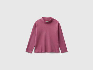 T-shirt dolcevita in caldo cotone bio