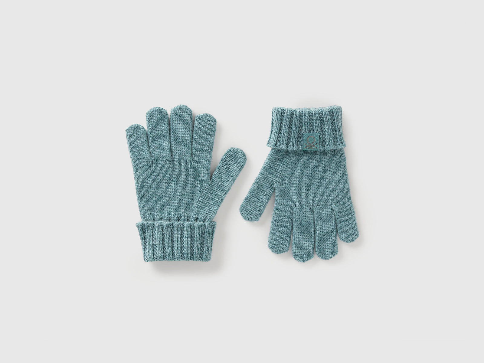 Guanti in misto lana e viscosa da bimbo turchese | Benetton Outlet