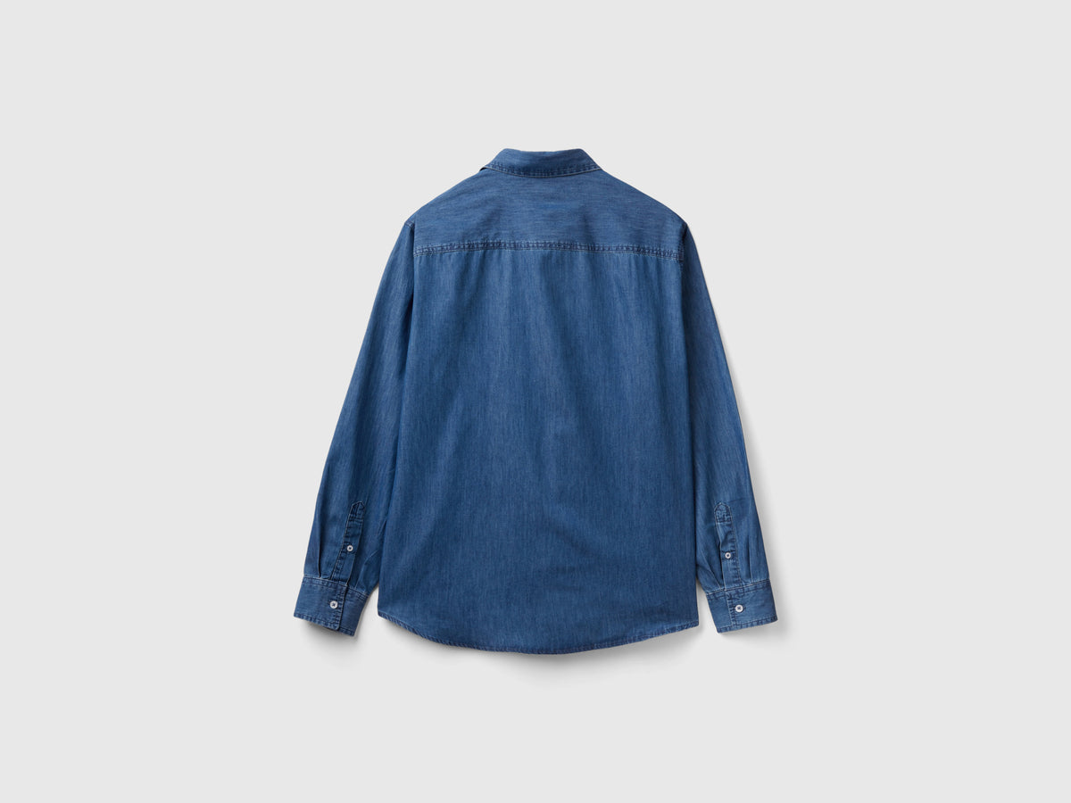 Camicia regular fit in chambray