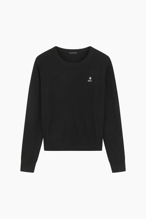 Maglia girocollo con ricamo