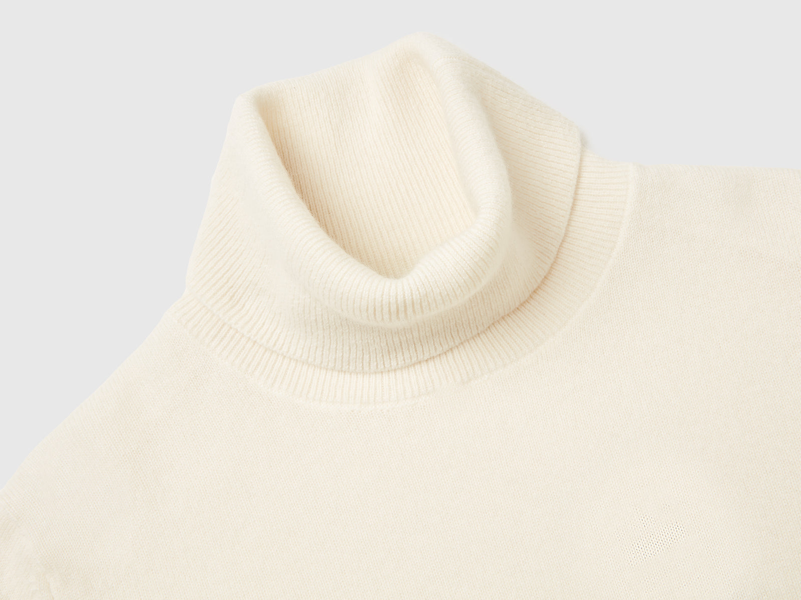 Dolcevita in puro cashmere da donna bianco panna 3 | Benetton Outlet