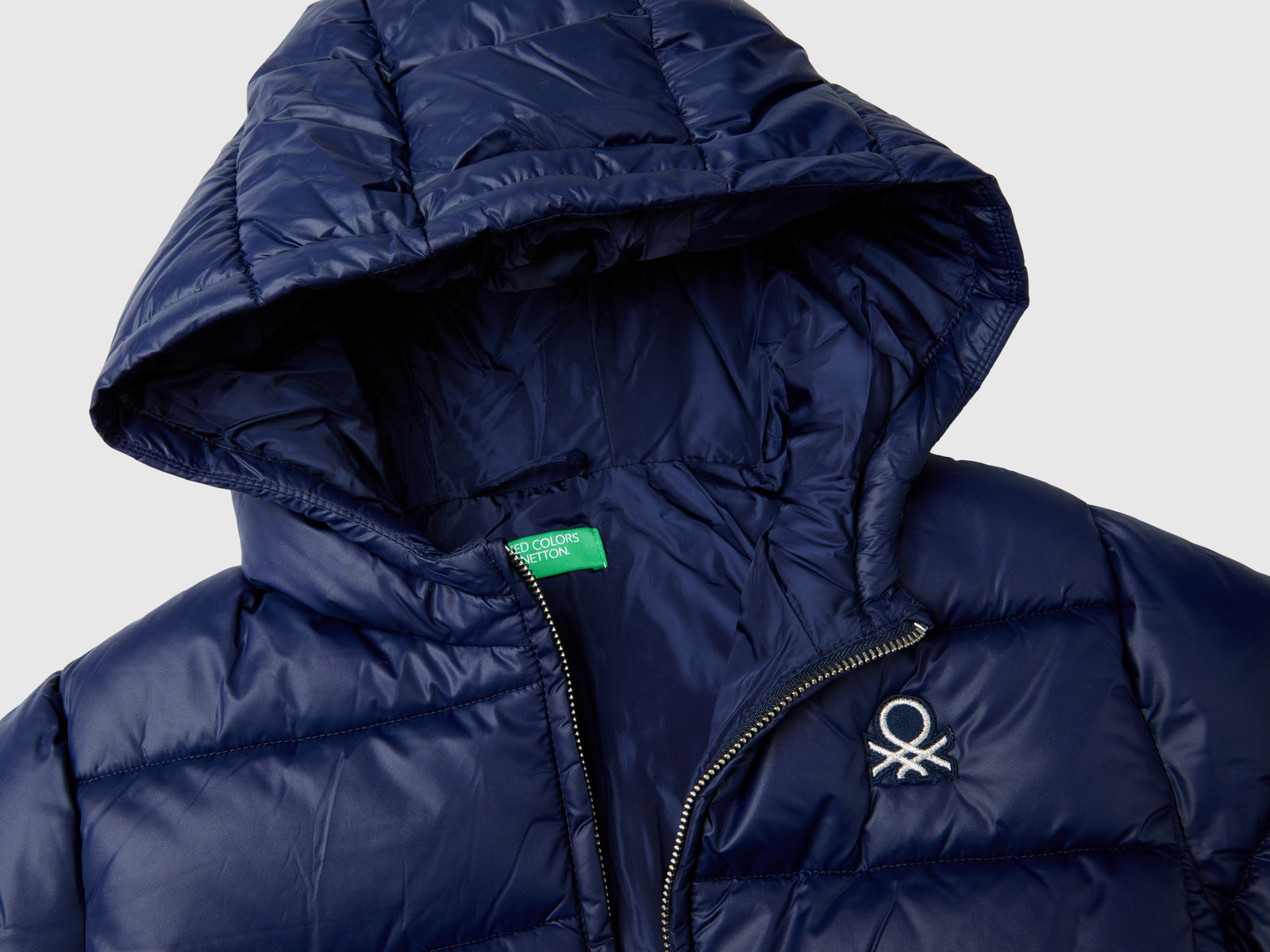 Giubbino lungo sciancrato da bambina blu scuro 3 | Benetton Outlet