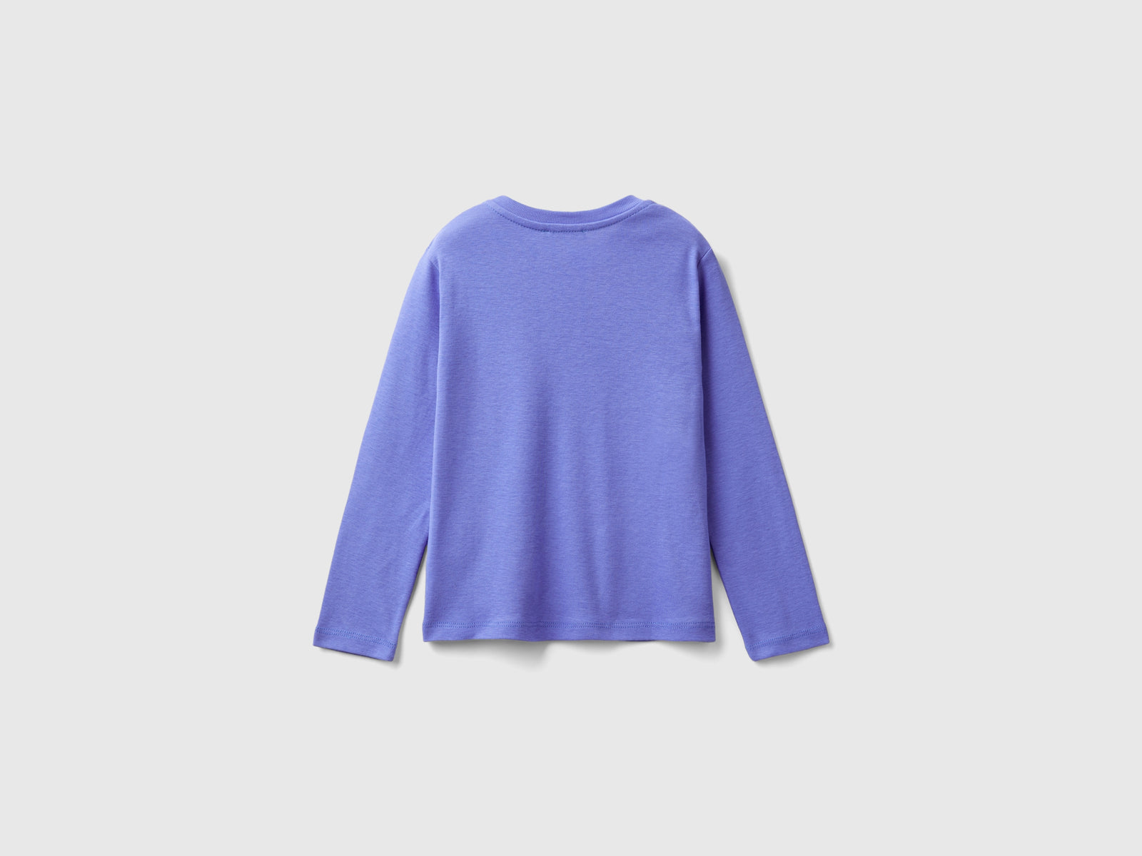 T-shirt con stampa glitter in cotone bio da bimba pervinca 2 | Benetton Outlet