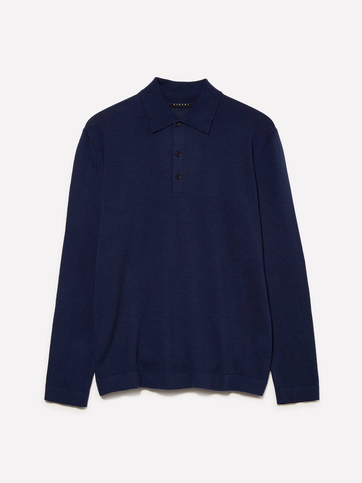 Polo in maglia da uomo blu scuro | Sisley Outlet