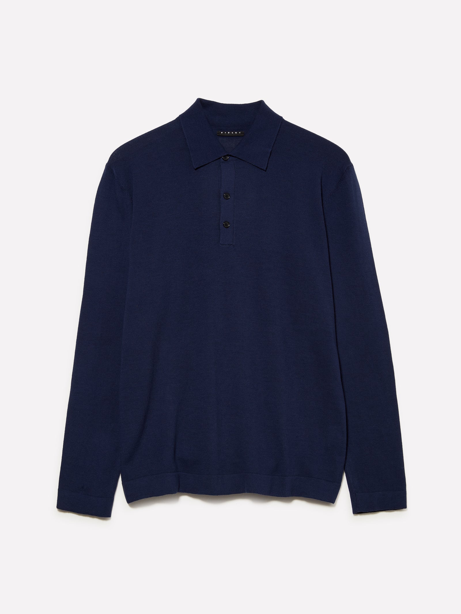 Polo in maglia da uomo blu scuro | Sisley Outlet