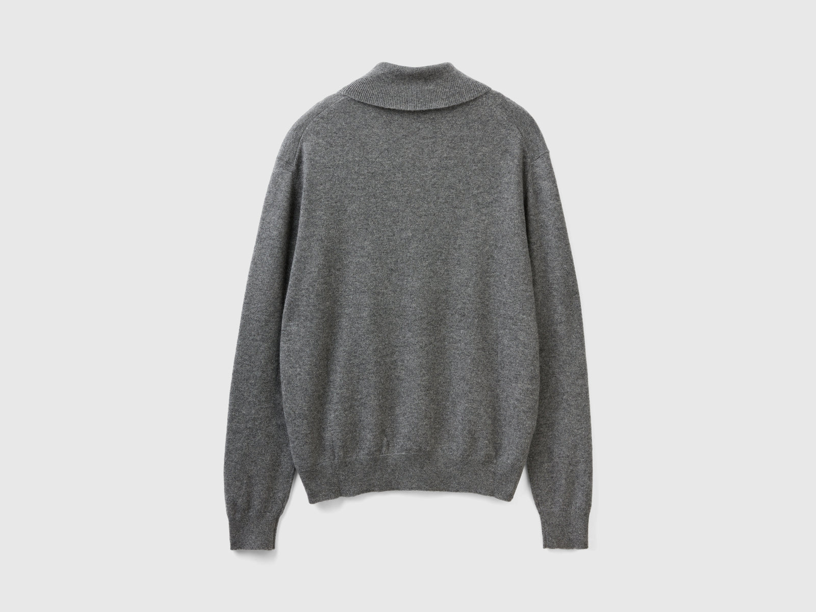 Dolcevita in puro cashmere da uomo grigio scuro 2 | Benetton Outlet