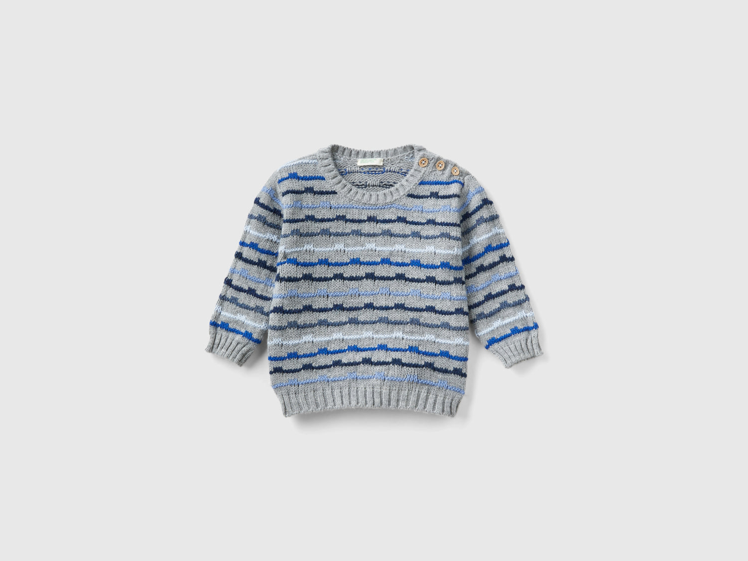 Maglioncino in misto lana con intarsi da neonato multi-color | Benetton Outlet