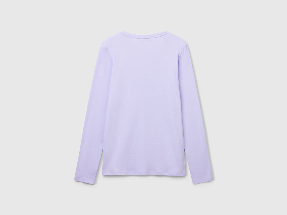T-shirt a manica lunga 100% cotone