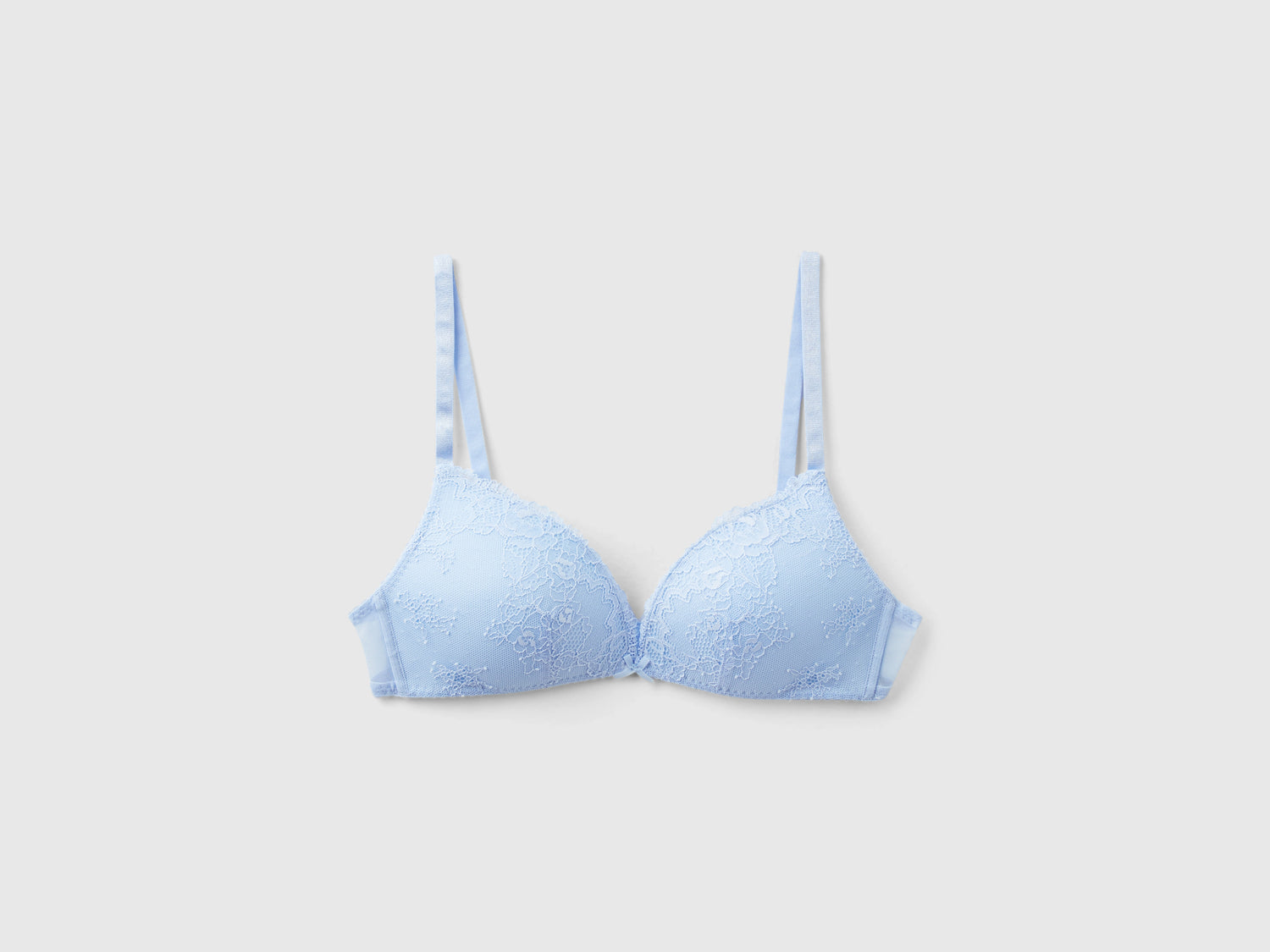 Reggiseno a triangolo con coppe in pizzo da donna lilla | Benetton Outlet