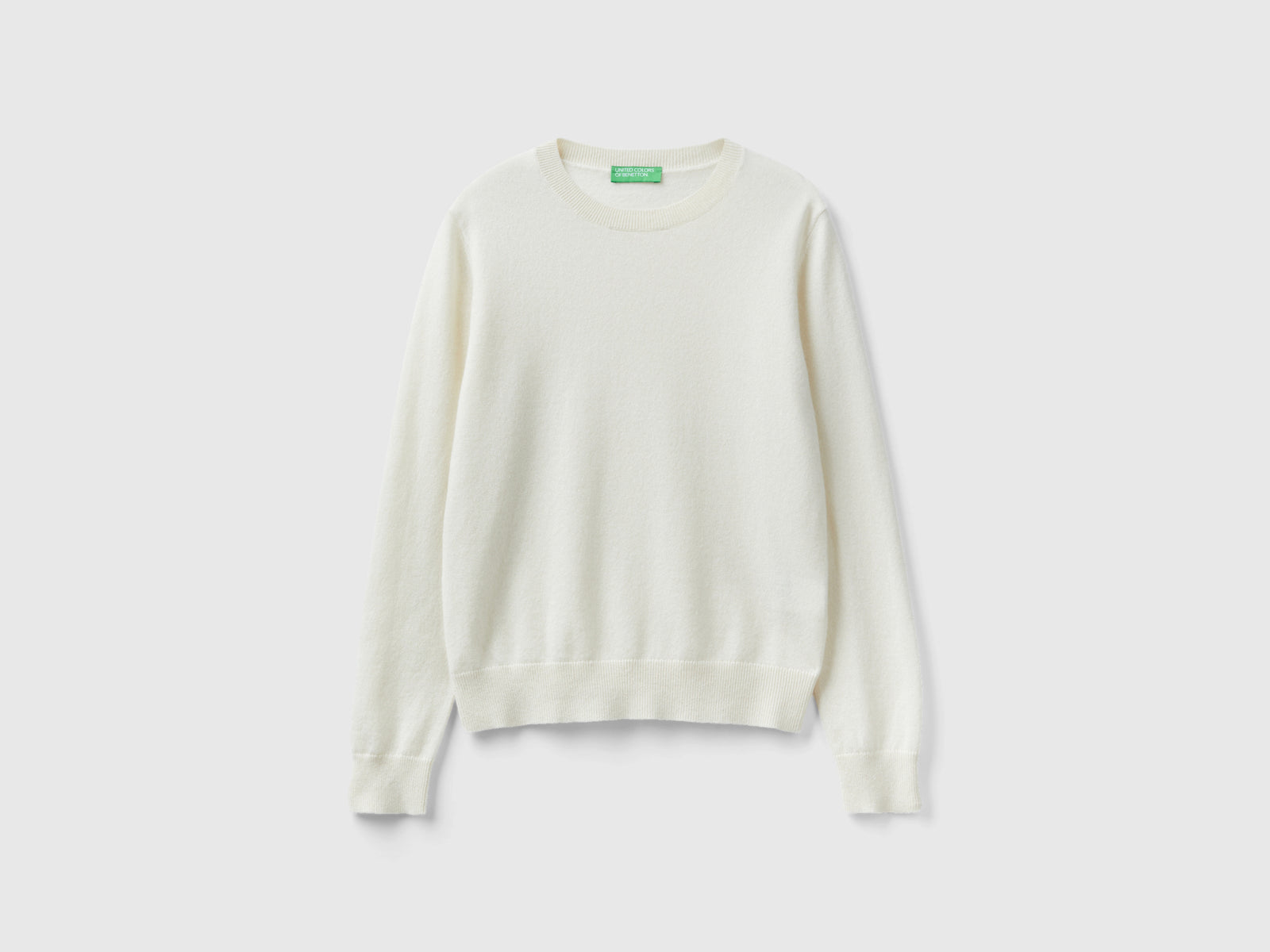 Maglioncino in puro cashmere da donna bianco panna | Benetton Outlet